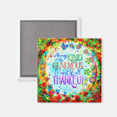 Vriendelijke gulle dankbare inspirativiteit magne magneet (Voorkant / Achterkant)