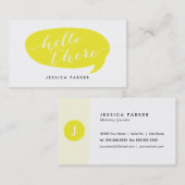 Vriendelijke Hallo Visitekaartjes (Voorkant / Achterkant)
