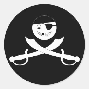 Vriendelijke Jolly Roger Stickers