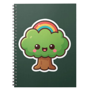 Vriendelijke Kawaii Tree Notitieboek