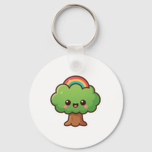 Vriendelijke Kawaii Tree Sleutelhanger