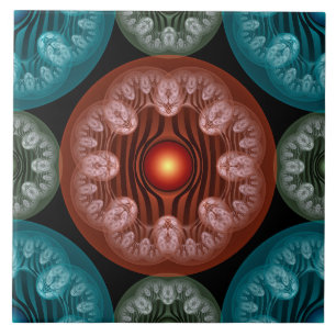 Vriendelijke kleurige decoratie tegeltje