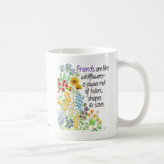 "Vriendelijke" koffie-mok; mok bloemen cadeau