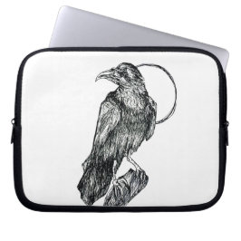 Vriendelijke Kraai Poster Laptop Sleeve
