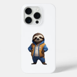 Vriendelijke luiaard illustratie iPhone 15 pro case