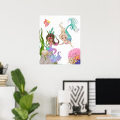 Vriendelijke Meerminnen Poster (Thuiskantoor)
