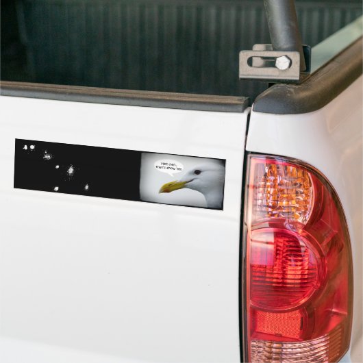 Vriendelijke meeuw? bumpersticker (Op Truck)