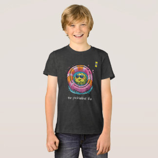 Vriendelijke Pickleball-logo & vrolijk zomerperson Tri-Blend Shirt