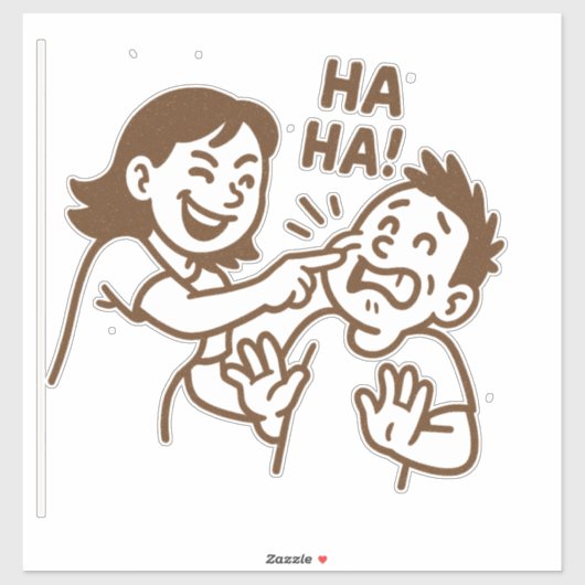 vriendelijke plagerij sticker (Vel)