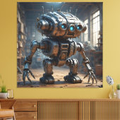 Vriendelijke Robot Guardian Canvas Afdruk (Insitu (Woonkamer))