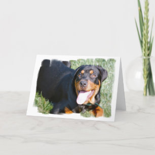 Vriendelijke Rottweiler Wenskaart Kaart