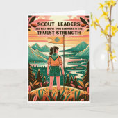 Vriendelijke scout leider dank u kaart (Gele Bloem)