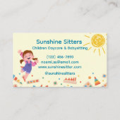 Vriendelijke speelse lichte pastel vrolijk kleurri visitekaartje (Achterkant)