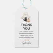 Vriendelijke spoken Spooktacular Kinder Dank u gun Cadeaulabel (Voorkant)