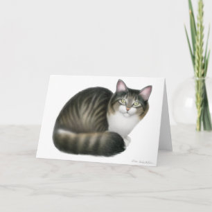 Vriendelijke Tabby Cat Kaart