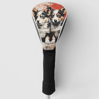 Vriendelijke Welsh Corgi Puppy Dogs 003 - Raimon P Golfheadcover