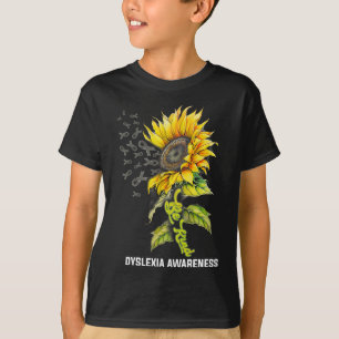 Vriendelijke Zonnebloem Dyslexie Bewustzijn T-shirt