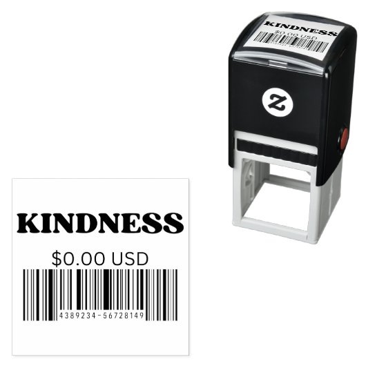 Vriendelijkheid Barcode Positief Quote Esthetisch Zelfinktende Stempel (In situ)