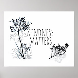 vriendelijkheid betekent zwarte en witte natuur poster