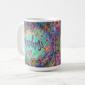 Vriendelijkheid Bloemen Blauw Inspirerend Mok (Voorkant links)