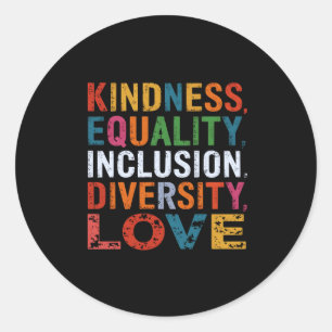 Vriendelijkheid Gelijkheid Inclusie Diversiteit Li Ronde Sticker