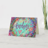 Vriendelijkheid Inspirerend Floral Whimsical Kaart (Voorkant)