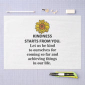 Vriendelijkheid Inspirerend Quote Zonnebloem Vrien Tissuepapier (Craft)