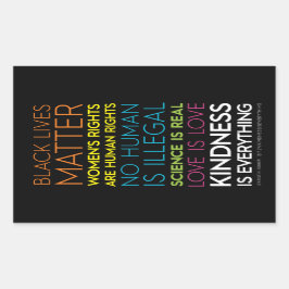 Vriendelijkheid is alles kleur rechthoek Sticker