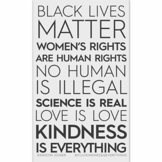 Vriendelijkheid is alles vinyl Stickers (Voorkant)