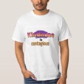 Vriendelijkheid is besmettelijk Golden Line Text T T-shirt (Voorkant)