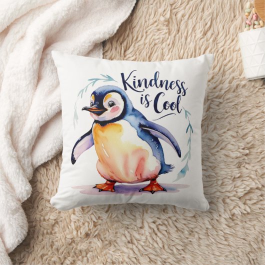 Vriendelijkheid is cool pinguïn Sierkussen (Deken)