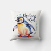 Vriendelijkheid is cool pinguïn Sierkussen (Achterkant)