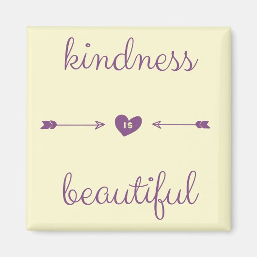 Vriendelijkheid is een mooie vierkante magneet (Voorkant)