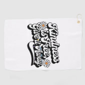 "Vriendelijkheid is gratis, geef het weg" Golfhanddoek (Horizontaal)