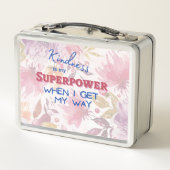 Vriendelijkheid is mijn superkracht Metal Lunchbox (Achterkant)