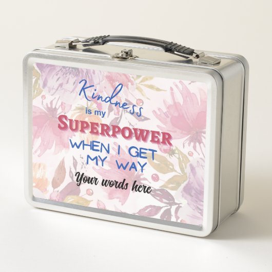 Vriendelijkheid is mijn superkracht Metal Lunchbox (Voorkant)