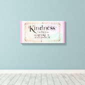 Vriendelijkheid is overal vrij te strooien canvas afdruk (Insitu (Houten vloer))