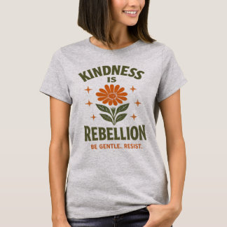 Vriendelijkheid Is Rebellie Vintage Actievrouwen T T-shirt
