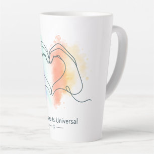 Vriendelijkheid is universeel Pride Heart Design Latte Mok