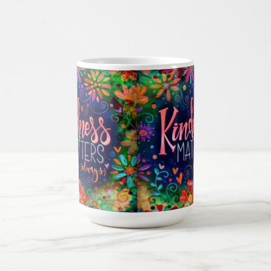 Vriendelijkheid is van belang Leuke Floral Inspiri Koffiemok (Center)
