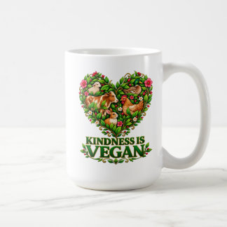 Vriendelijkheid is Veganistisch – Laat Je Hart Kie Koffiemok