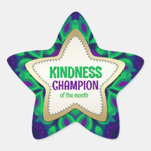 Vriendelijkheid Kampioen van de Maand Star Sticker