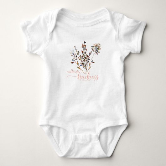 Vriendelijkheid Kweek Bloemige Baby Romper (Voorkant)