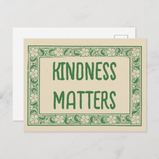 Vriendelijkheid Maakt Groen en Cream Flower Ar Briefkaart (Voorkant / Achterkant)