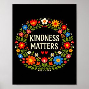 Vriendelijkheid Positief Bericht Bloem Kunst Inspi Poster