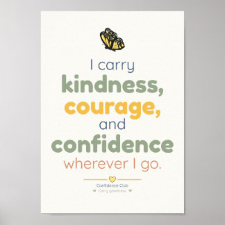 Vriendelijkheid | Poster met bevestiging voor kind
