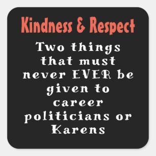 Vriendelijkheid & Respect Vierkante Sticker