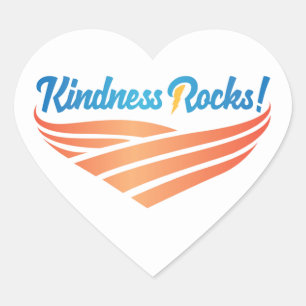 Vriendelijkheid Rocks Hart Sticker