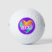 Vriendelijkheid Rocks Rainbow Heart Golfballen (Voorkant)