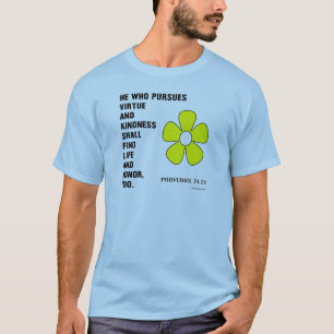 Vriendelijkheid Spreuken 21:21 Zwart T-shirt